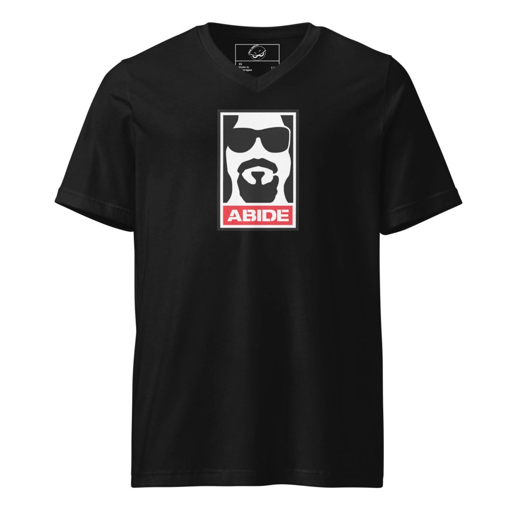 Dude Abides Obey V-Neck T-Shirt
