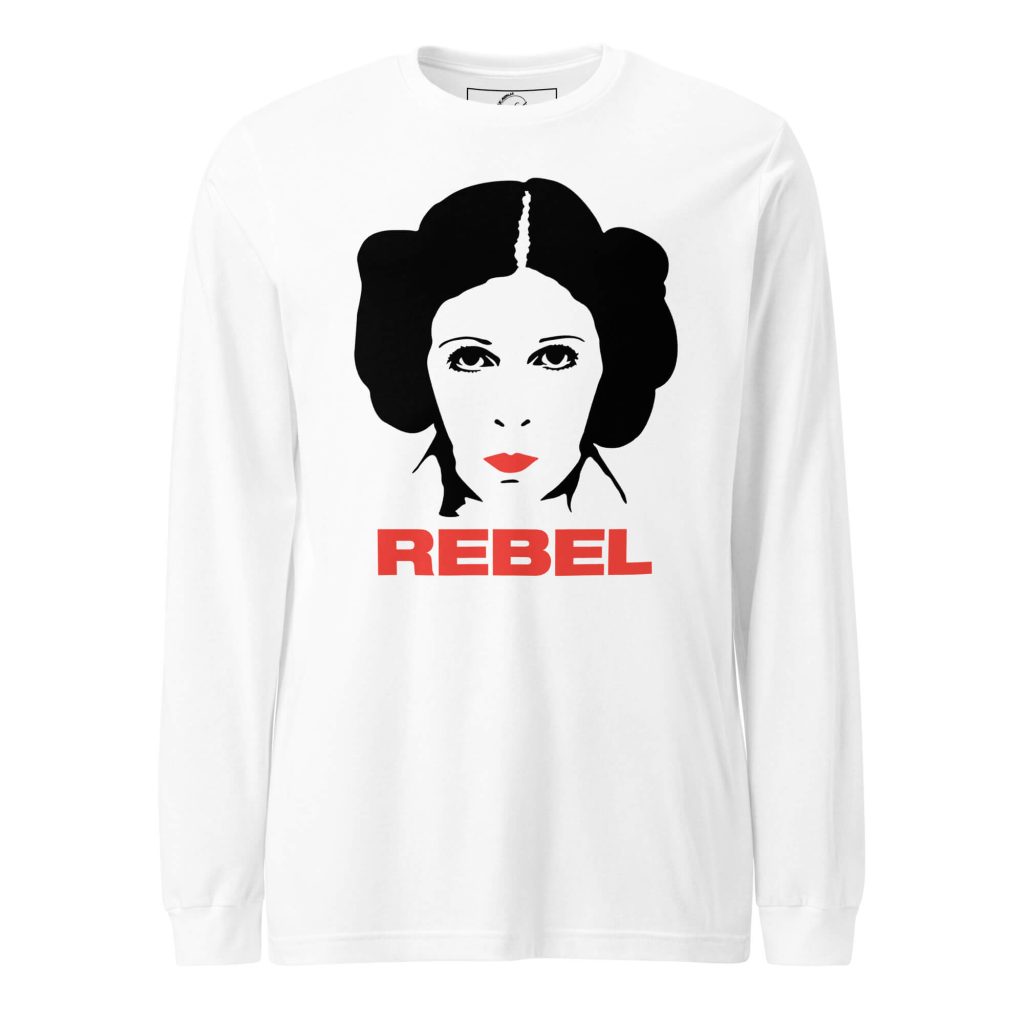 Princess Leia Rebel Long Sleeve T-Shirt Front Original Design Pixninja Shop