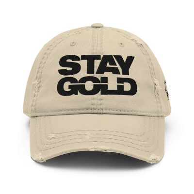 Stay Gold Distressed Baseball Cap