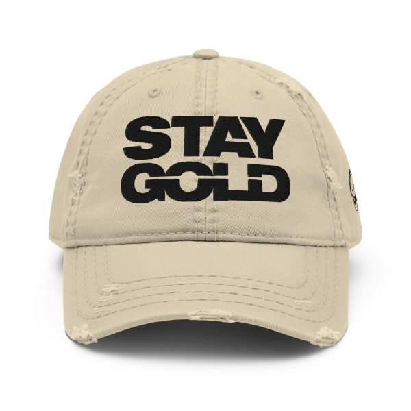 Stay Gold Distressed Baseball Cap